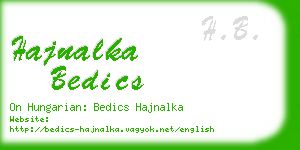 hajnalka bedics business card